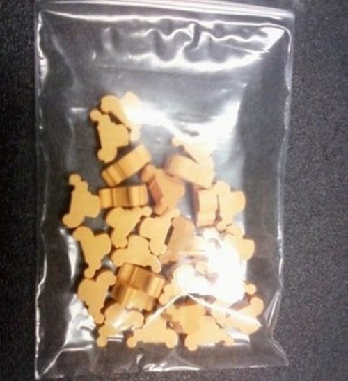 Automobile Wooden Orange Car Tokens