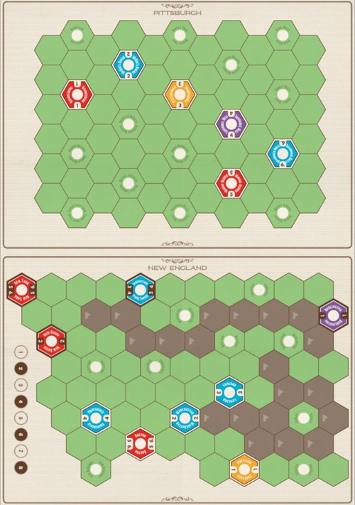 Age Of Steam Deluxe Maps 3: New England, Pittsburg & Switzerland