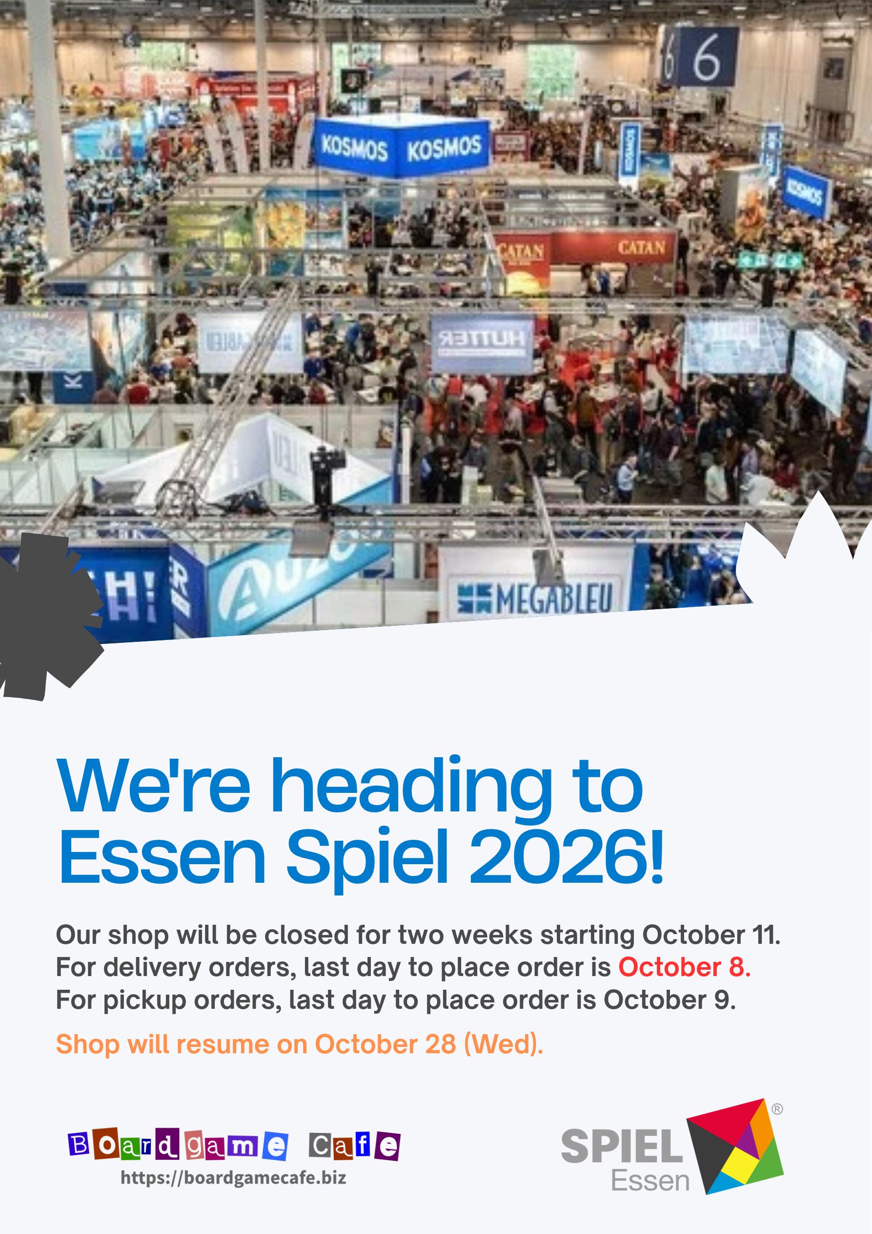 Essen Spiel 2026 - Away Notice